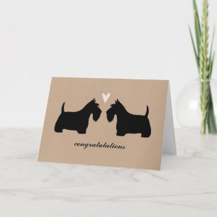 Tarjeta Felicitaciones de boda de Terriers Escoceses