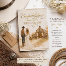 Felicitaciones de boda en granero rústico