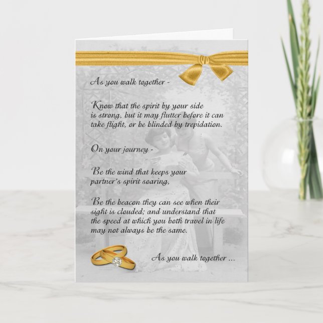 Tarjeta Felicitaciones de boda lésbica (Anverso)