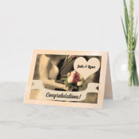 Felicitaciones de boda Novia y Novio Sepia