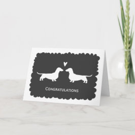 Tarjeta Felicitaciones de boda para Dachshunds | Felicitac