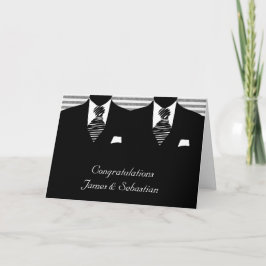 Tarjeta Felicitaciones de boda para Sr y Sr Dos Novios