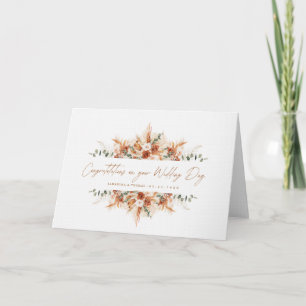 Tarjeta Felicitaciones de boda personalizadas Terracotta