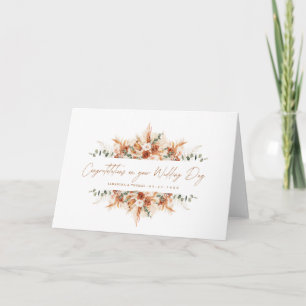 Tarjeta Felicitaciones de boda personalizadas Terracotta