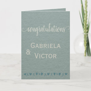 Tarjeta Felicitaciones de compromiso de boda personalizada