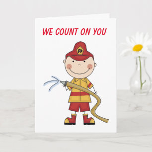 TARJETA **FELICITACIONES DE CUMPLEAÑOS A NUESTRO BOMBERO F