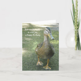 Tarjeta Felicitaciones de cumpleaños al pato errante