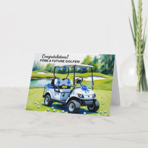 Tarjeta Felicitaciones de golf para Baby Boy