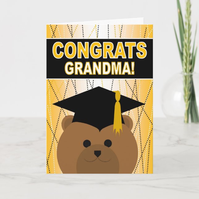 Tarjeta Felicitaciones de graduación Abuela / Abuela (Anverso)