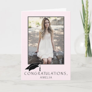 Tarjeta Felicitaciones de graduación con foto simples mode