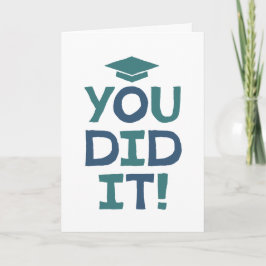 Tarjeta Felicitaciones de graduación lo lograste azul mari