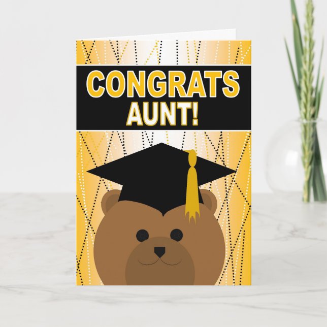Tarjeta ¡Felicitaciones de graduación, tía! (Anverso)