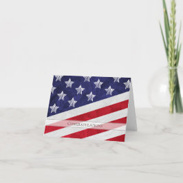 Tarjeta Felicitaciones de la bandera de los Estados Unidos