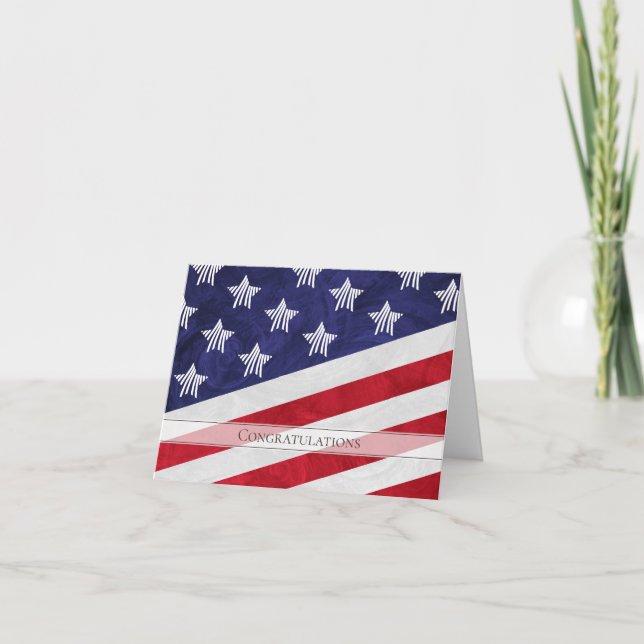 Tarjeta Felicitaciones de la bandera de los Estados Unidos (Anverso)
