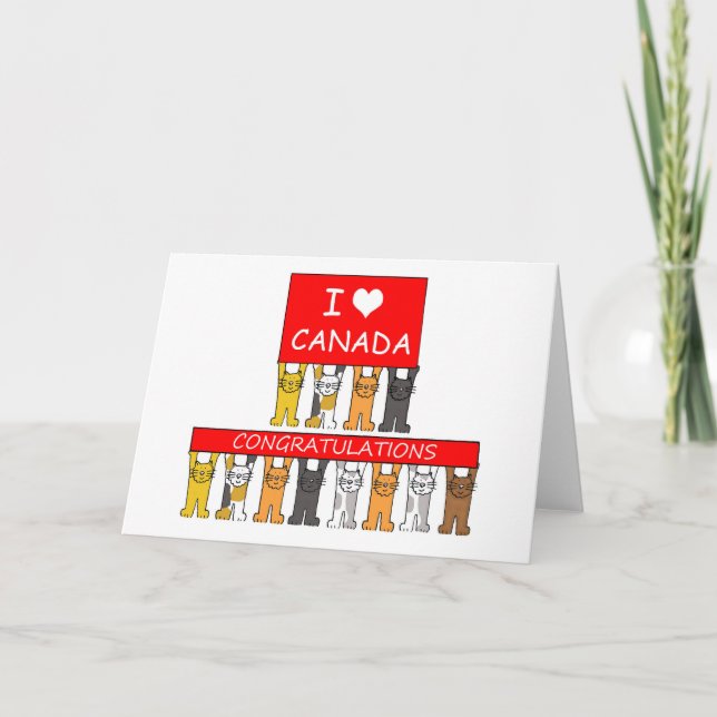 Tarjeta Felicitaciones De La Ciudadanía Canadiense A Los G (Anverso)