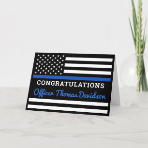 Tarjeta Felicitaciones de la policía por personalizar la d