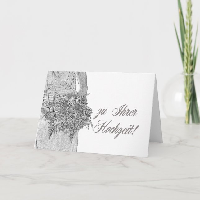 Tarjeta Felicitaciones de los bodas alemanes (Anverso)