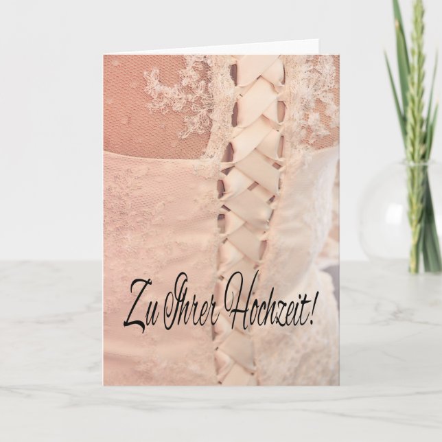 Tarjeta Felicitaciones de los Bodas alemanes (Anverso)