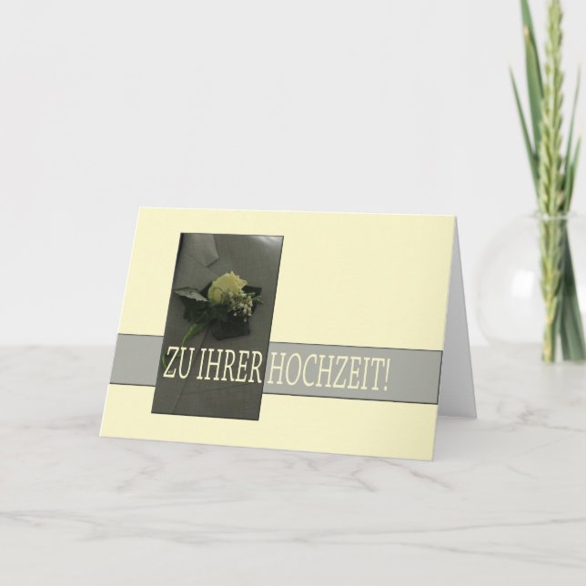 Tarjeta Felicitaciones de los bodas alemanes (Anverso)