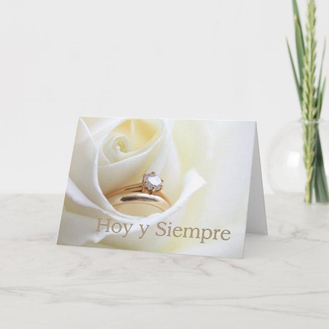 Tarjeta Felicitaciones de los bodas españoles (Anverso)