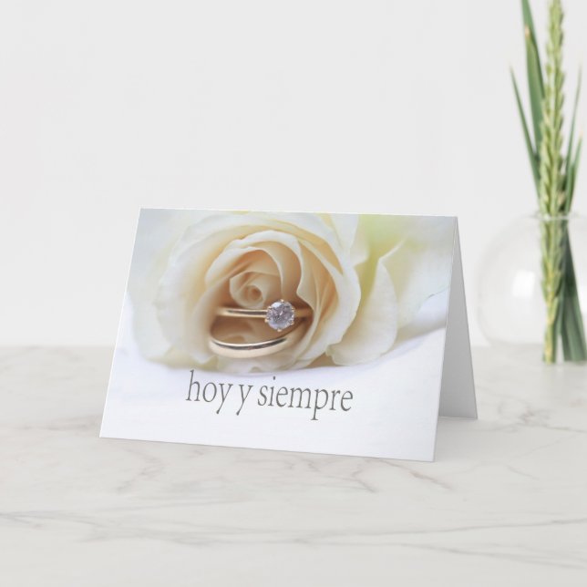 Tarjeta Felicitaciones de los bodas españoles (Anverso)