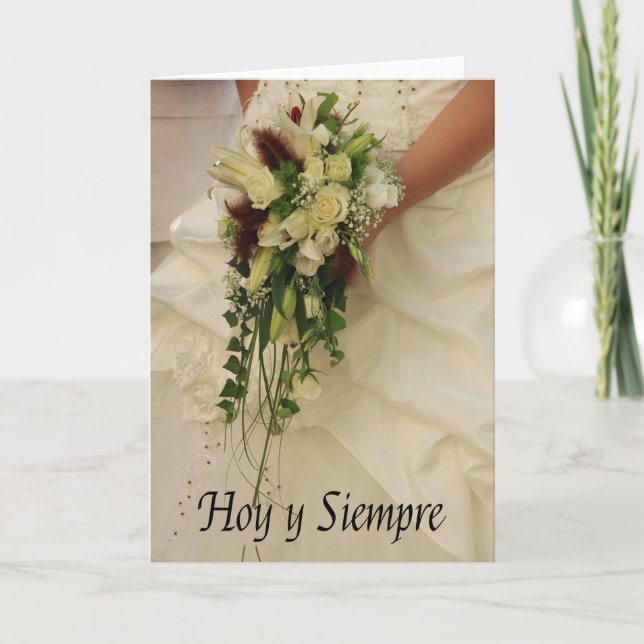 Tarjeta Felicitaciones de los bodas españoles (Anverso)