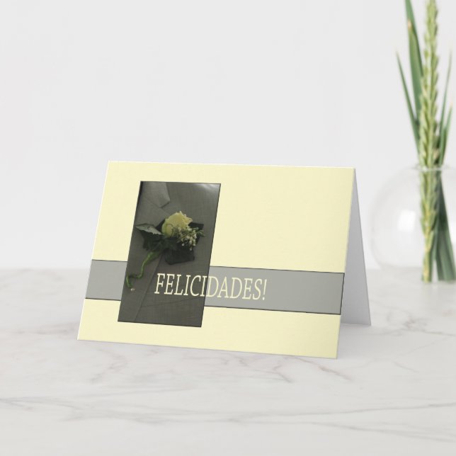 Tarjeta Felicitaciones de los bodas españoles (Anverso)