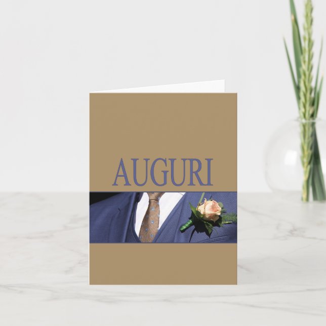 Tarjeta felicitaciones de los bodas italianos (Anverso)