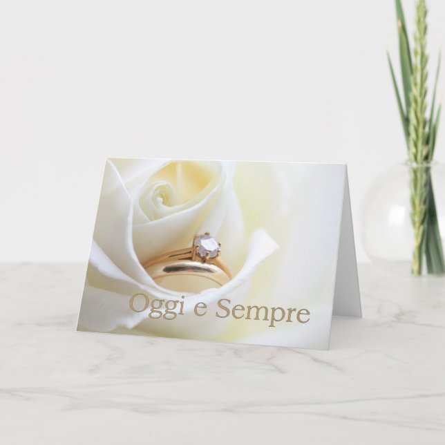 Tarjeta felicitaciones de los bodas italianos (Anverso)