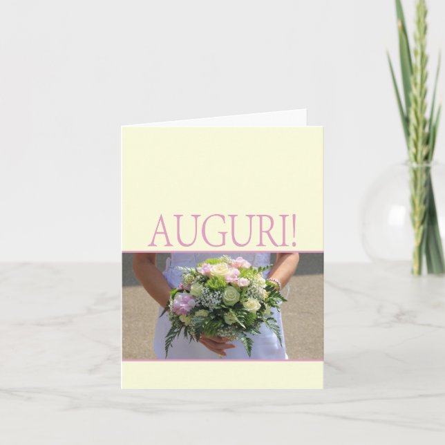 Tarjeta felicitaciones de los bodas italianos (Anverso)