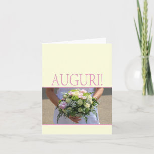 Tarjeta felicitaciones de los bodas italianos