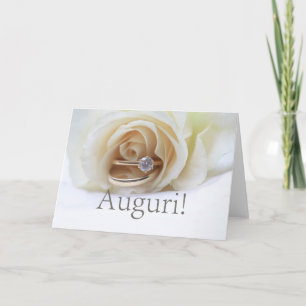 Tarjeta felicitaciones de los bodas italianos
