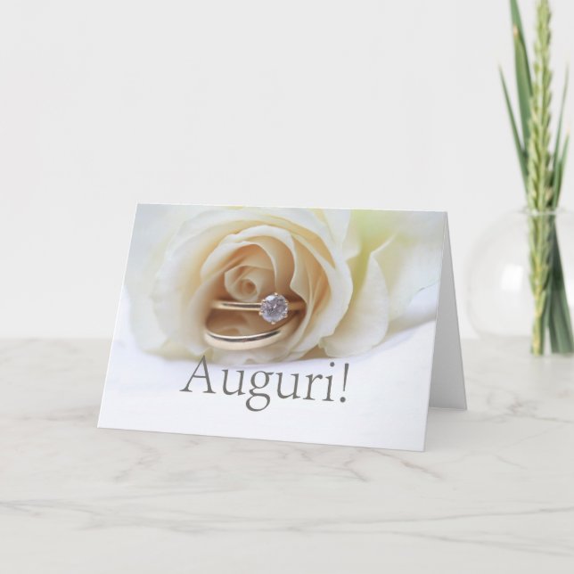 Tarjeta felicitaciones de los bodas italianos (Anverso)
