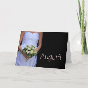 Tarjeta felicitaciones de los bodas italianos