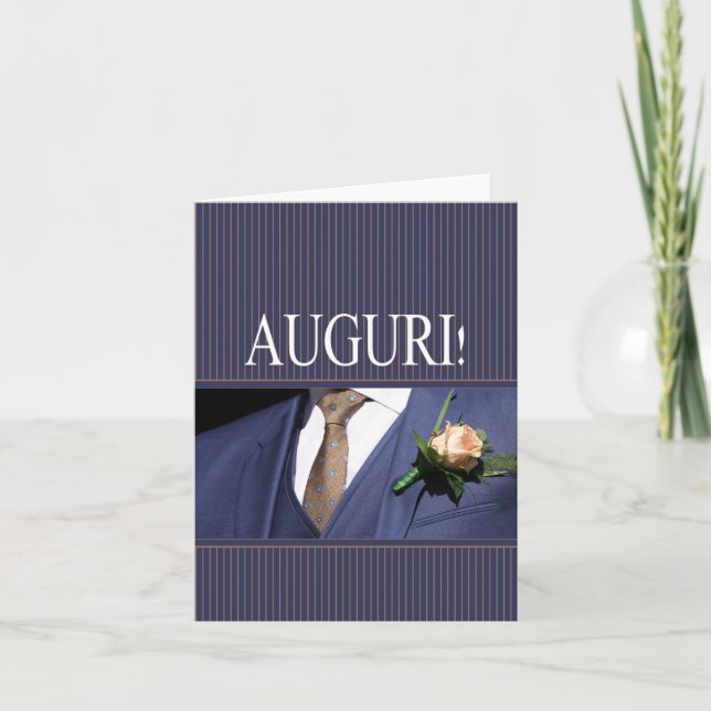Tarjeta felicitaciones de los bodas italianos (Anverso)