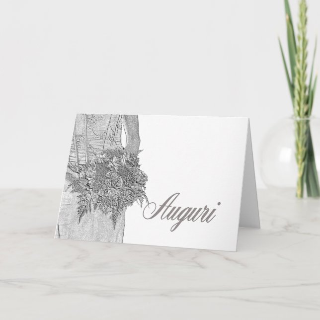 Tarjeta felicitaciones de los bodas italianos (Anverso)
