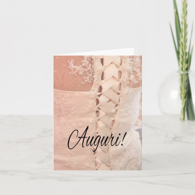 Tarjeta felicitaciones de los bodas italianos (Anverso)