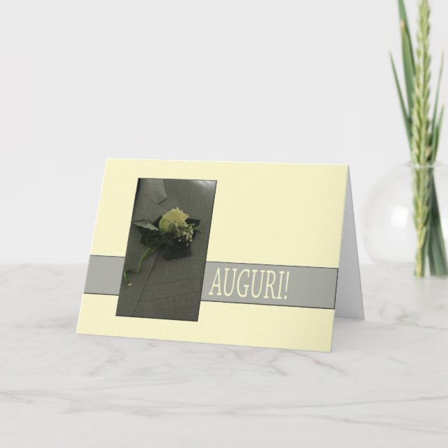 Tarjeta felicitaciones de los bodas italianos (Anverso)
