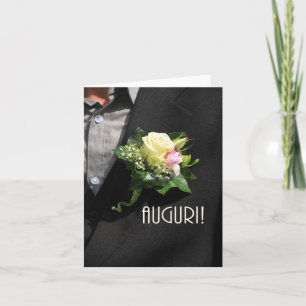 Tarjeta felicitaciones de los bodas italianos