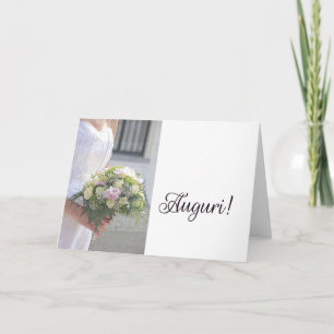 Tarjeta felicitaciones de los bodas italianos