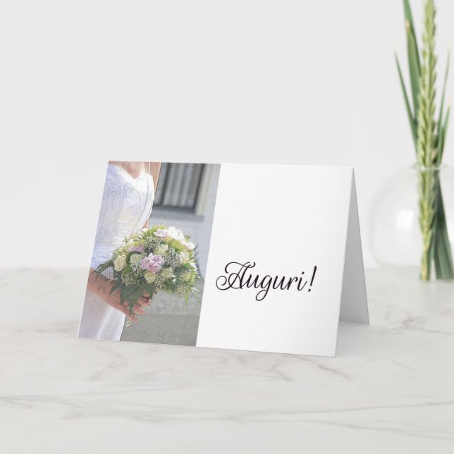Tarjeta felicitaciones de los bodas italianos (Anverso)