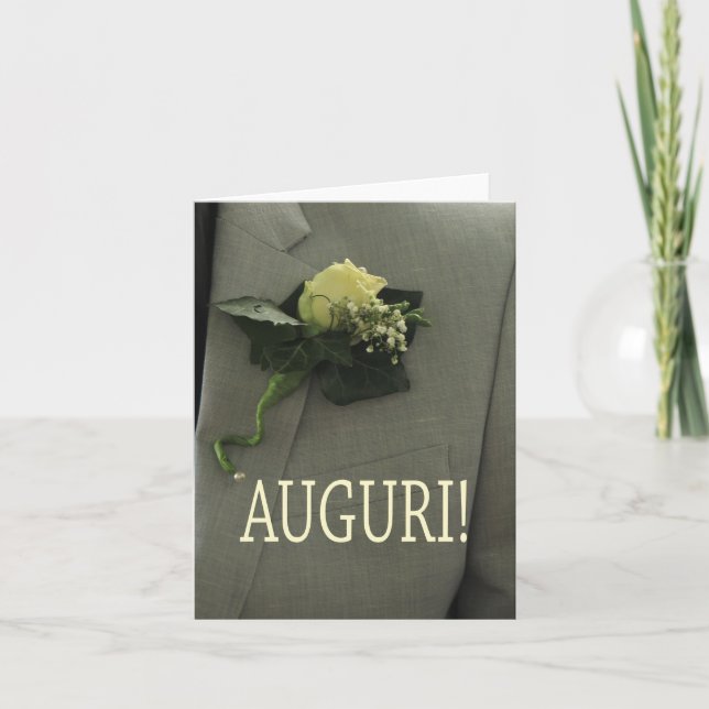Tarjeta felicitaciones de los bodas italianos (Anverso)