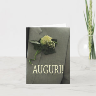 Tarjeta felicitaciones de los bodas italianos