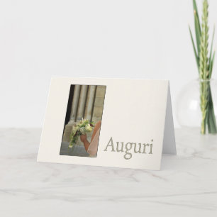 Tarjeta felicitaciones de los bodas italianos