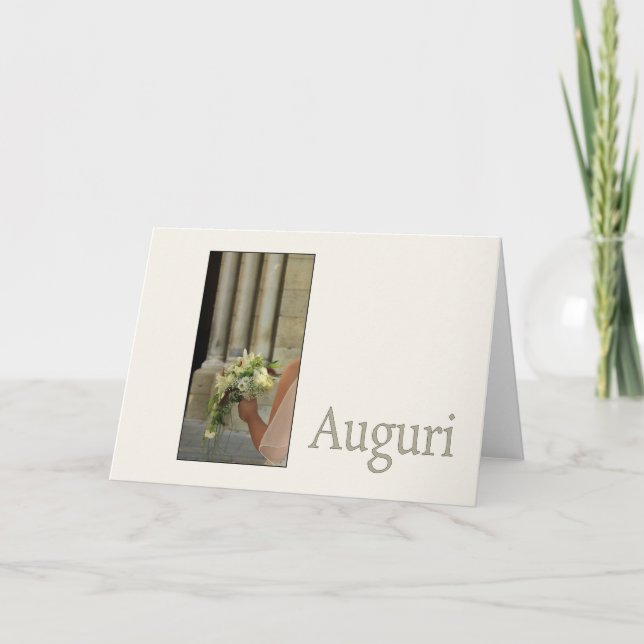 Tarjeta felicitaciones de los bodas italianos (Anverso)