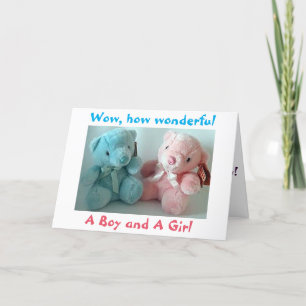 TARJETA FELICITACIONES DE LOS PADRES DE DOS CHICAS