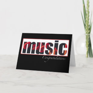 Tarjeta Felicitaciones de Música, Negro