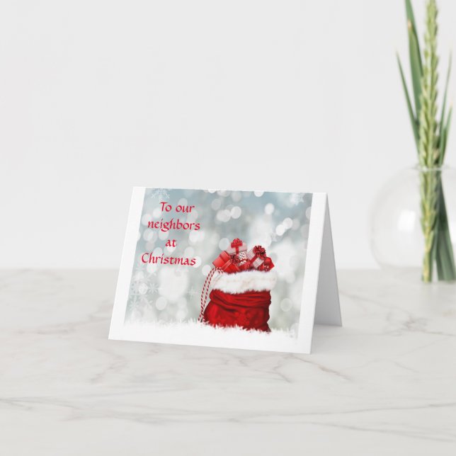 TARJETA *FELICITACIONES DE NAVIDAD/AÑO NUEVO* VECINO (Anverso)