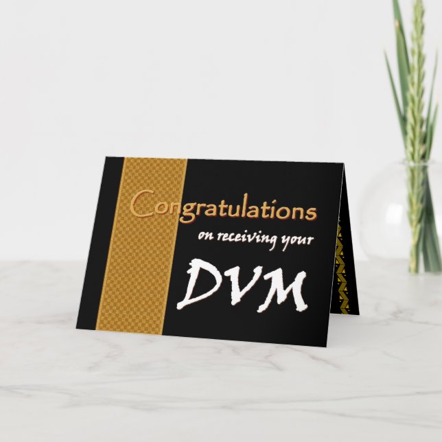 Tarjeta Felicitaciones de NOMBRE PERSONALIZADO - DVM (Anverso)