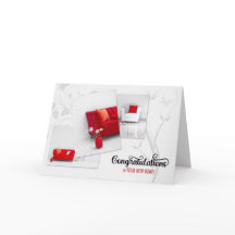 Felicitaciones de Realtor por Nueva Casa en Rojo M